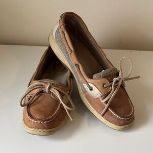 Sperry Women's Angelfish Boat Shoes Linen Oat 8.5